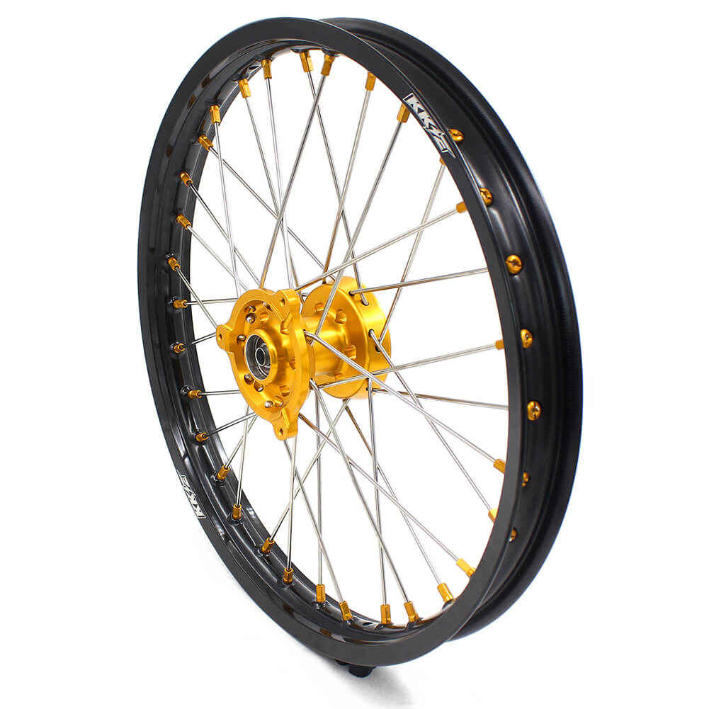 KKE 19 & 16 RM80 RM85 1993-2026 Kids Wheels for Suzuki Gold Nipple KKE Racing