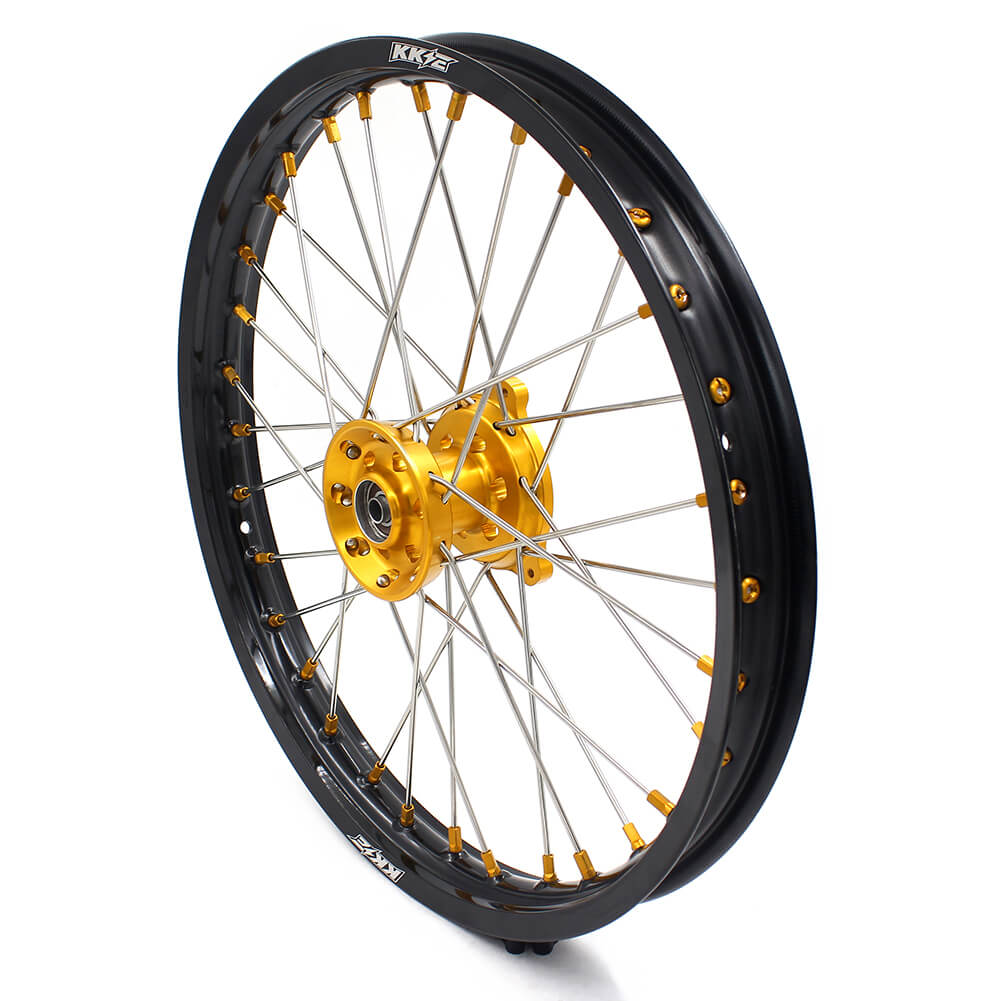 KKE 19 & 16 RM80 RM85 1993-2026 Kids Wheels for Suzuki Gold Nipple KKE Racing