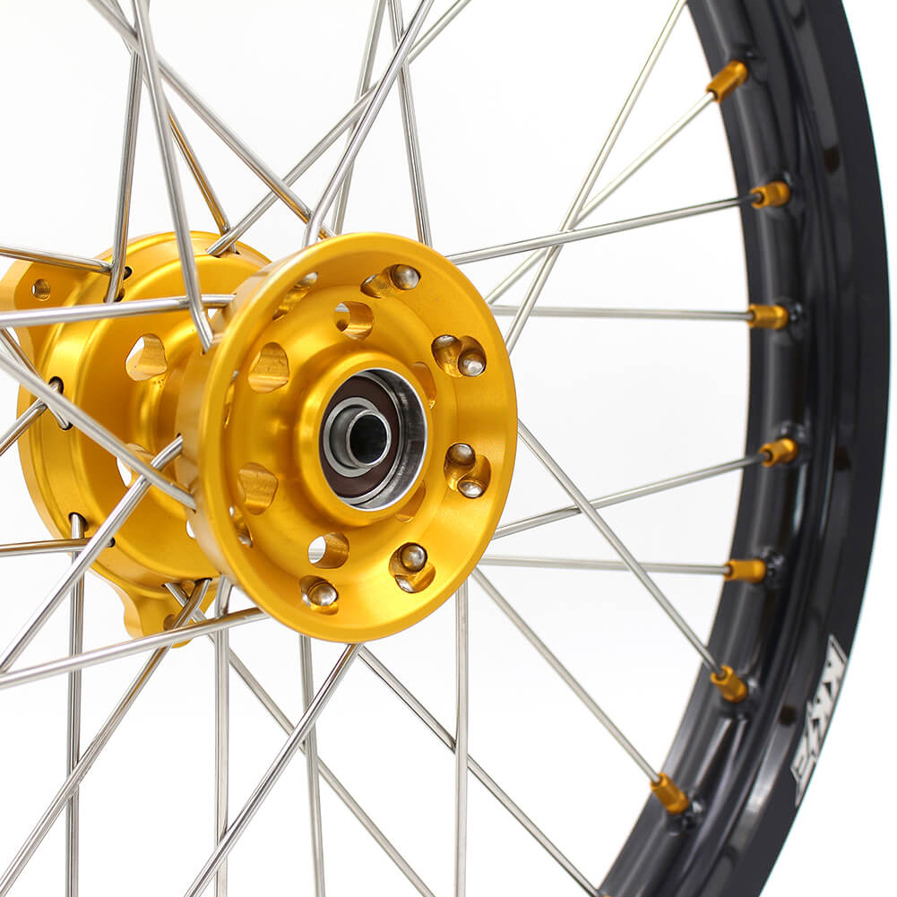 KKE 19 & 16 RM80 RM85 1993-2026 Kids Wheels for Suzuki Gold Nipple KKE Racing