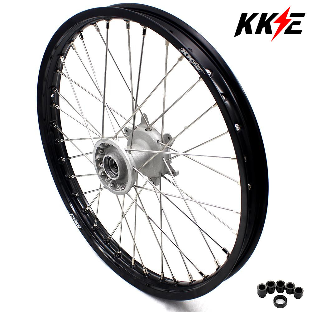 KKE 21×1.6 Cast Front Wheel Rim Fit Yamaha YZ125 YZ250 YZ250F YZ450F Silver Hub KKE Racing