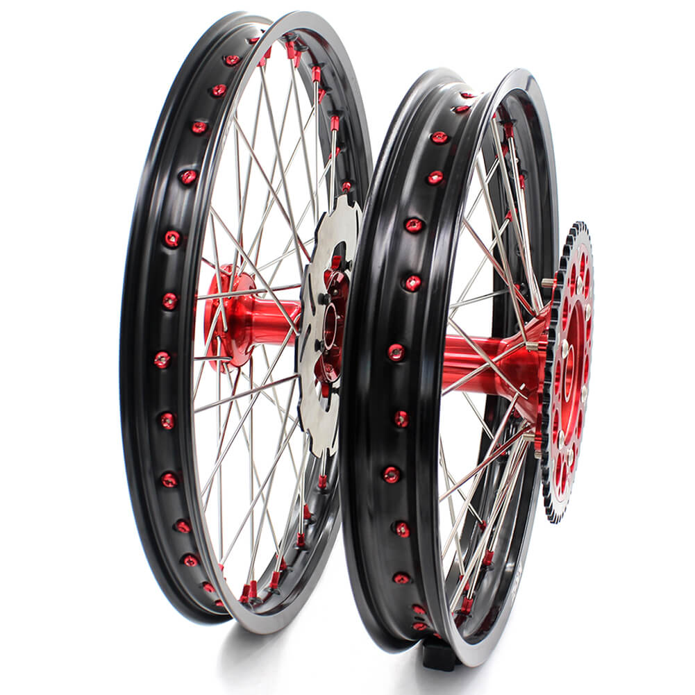 KKE 21" 18" or 21" 19" Cast Hub Billet Rims For HONDA CRF250R 2004-2013 CRF450R CR125R CR250R 2002-2013 KKE Racing