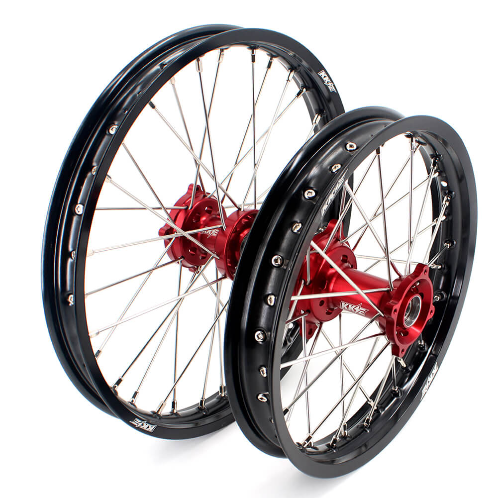 KKE 17/14 Kid's Wheels Rims for HONDA CRF150R CRF150RB 2007-2025 Mini Bike Red KKE Racing