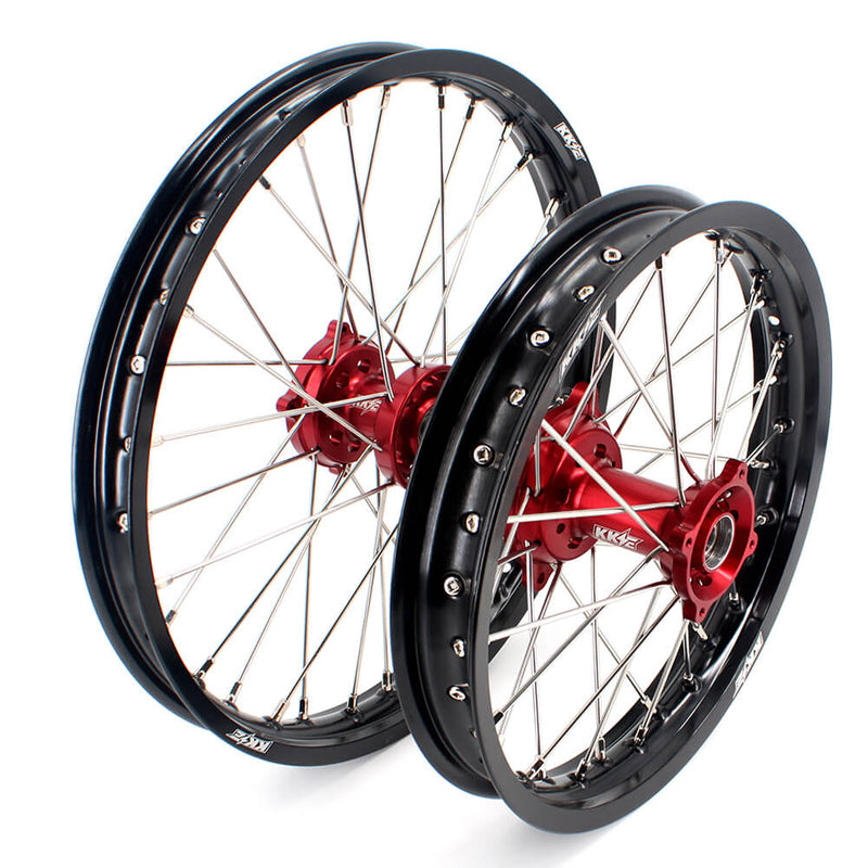 KKE 17/14 Kid's Wheels Rims for HONDA CRF150R CRF150RB 2007-2025 Mini Bike Red KKE Racing