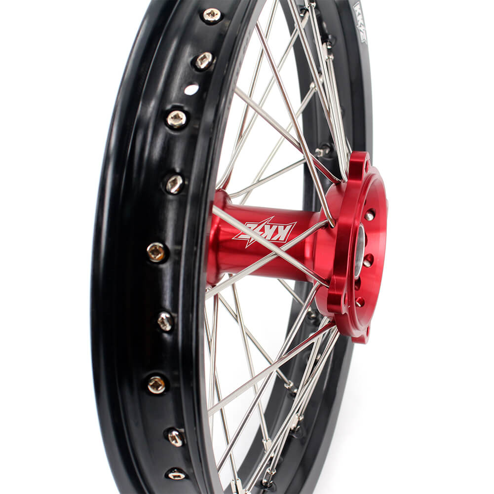 KKE 17/14 Kid's Wheels Rims for HONDA CRF150R CRF150RB 2007-2025 Mini Bike Red KKE Racing