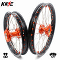 KKE 19in. 16in. Kid's Big Wheels Spoked Rims Fit KTM SX 85 2003-2020 Orange Nipples KKE Racing