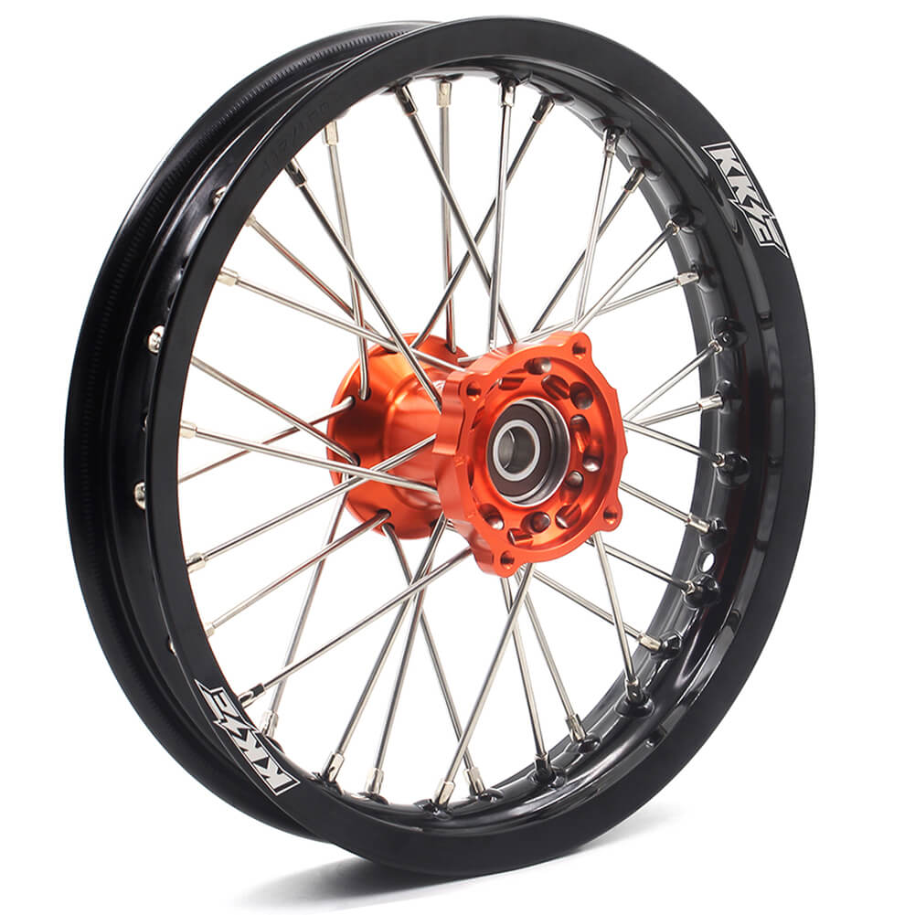 KKE 12/10 Mini Kid's Wheels For KTM SX50 2014-2023 GAS GAS MC50 2021-2023 Dirtbikes Orange Hub KKE Racing