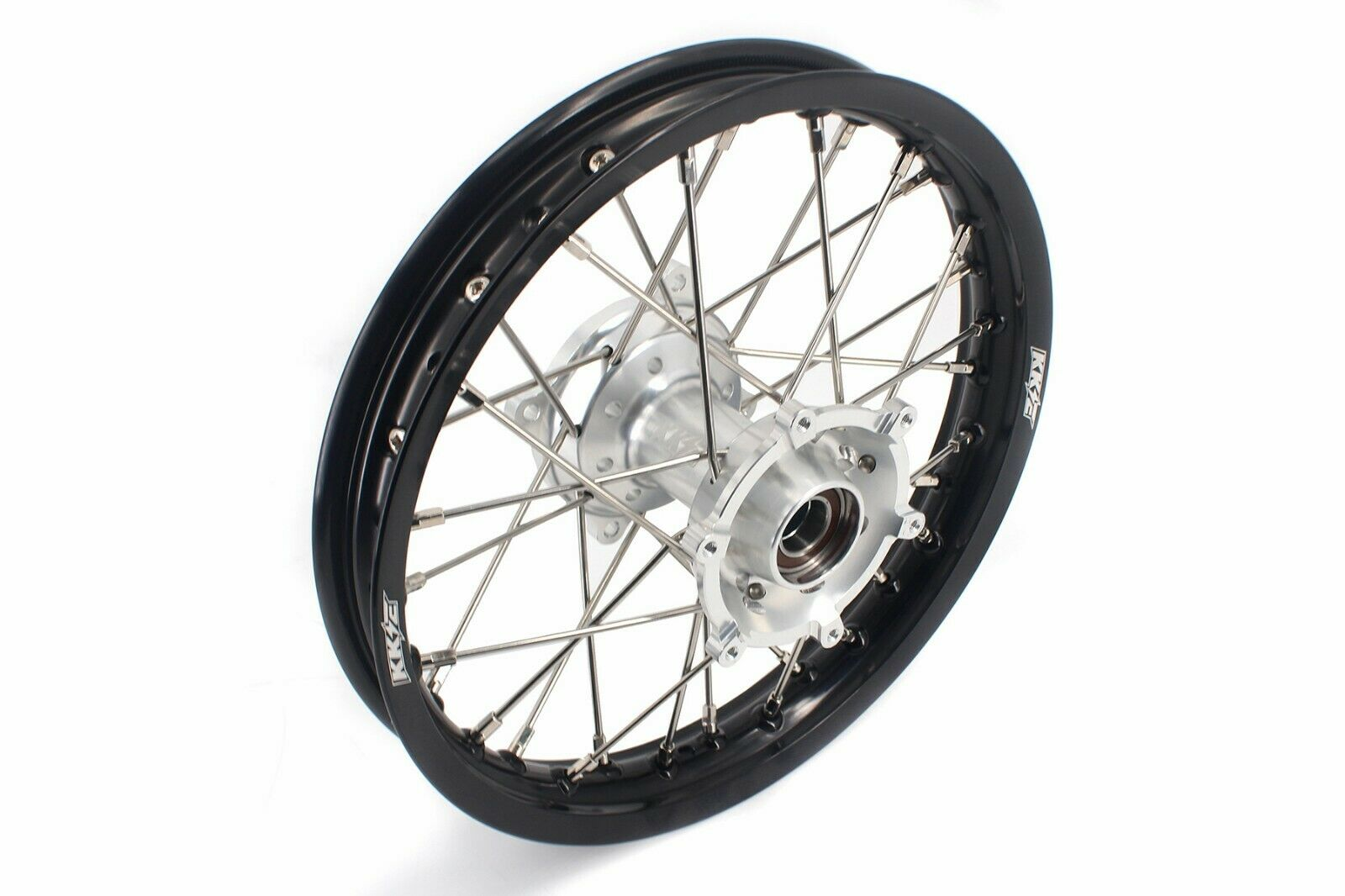 KKE 17"*1.4/14"*1.6 Kids Small Spoked Wheels GLM Rims For KTM SX85 2021-2024 Silver Hub KKE Racing