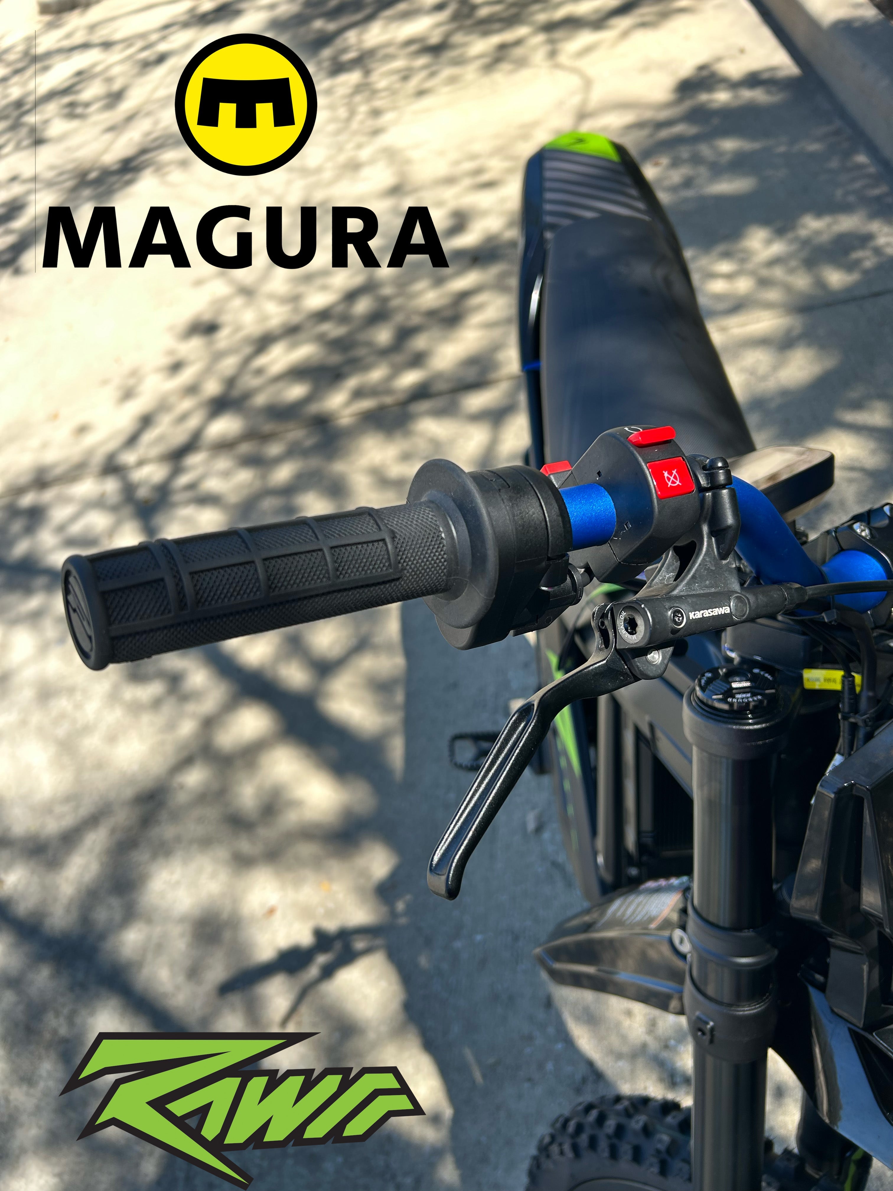 1/4 Turn Electronic Magura Throttle | DirtyBike | Rawrr Mantis X | Mantis Mini eDirtyBike