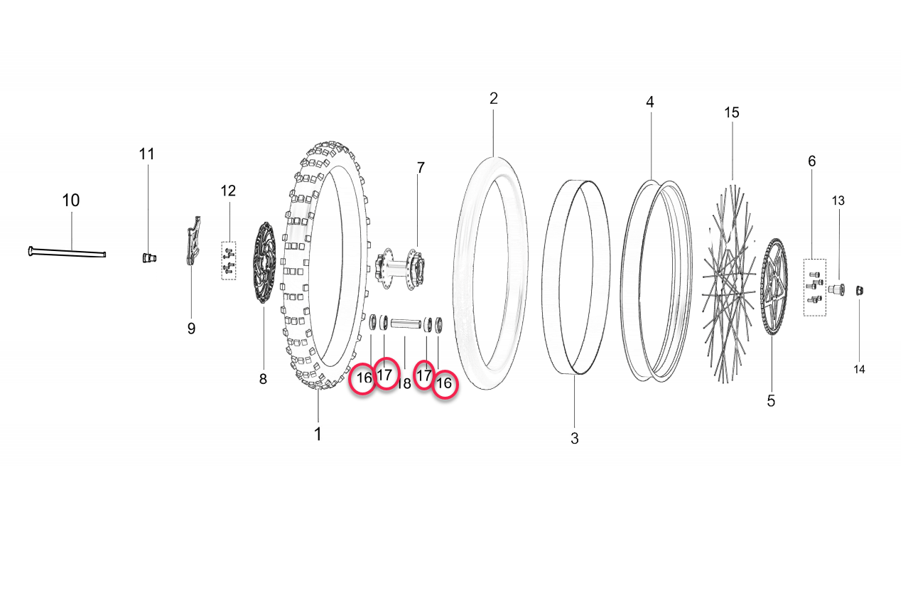 Bearing Kit | Rear Wheel | Surron | Talaria | E Ride Pro eDirtyBike