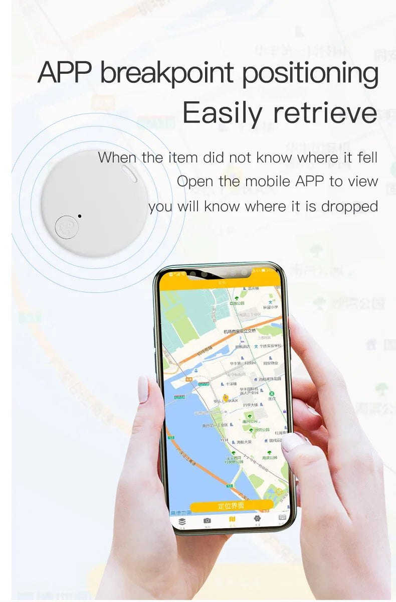 Mini GPS Locator AntiLost Alarm Wallet Keychain Smart Tag Bluetooth-Compatible Tracer Keychain Dog Pet Child Tracker Key Finder LUNDY'S