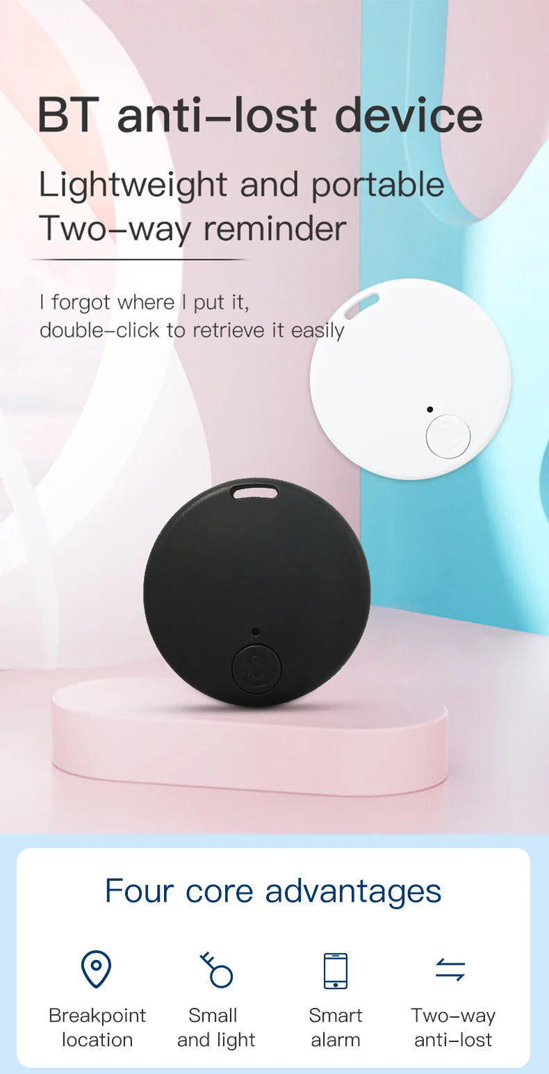 Mini GPS Locator AntiLost Alarm Wallet Keychain Smart Tag Bluetooth-Compatible Tracer Keychain Dog Pet Child Tracker Key Finder LUNDY'S