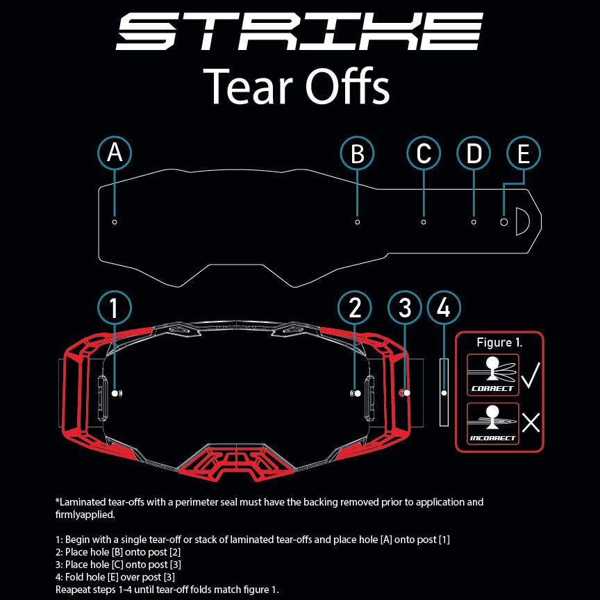 STRIKE Laminated Tear-offs Zeal Racing