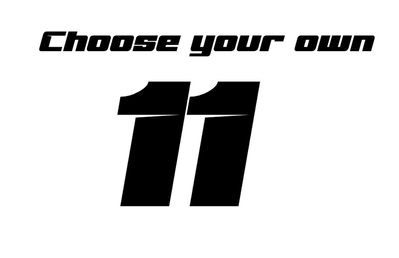 Custom Chrome Number Sticker Forged Racing