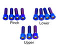 Fox 40 and Bomber 58 Fork Titanium (Set of 12) axbolts