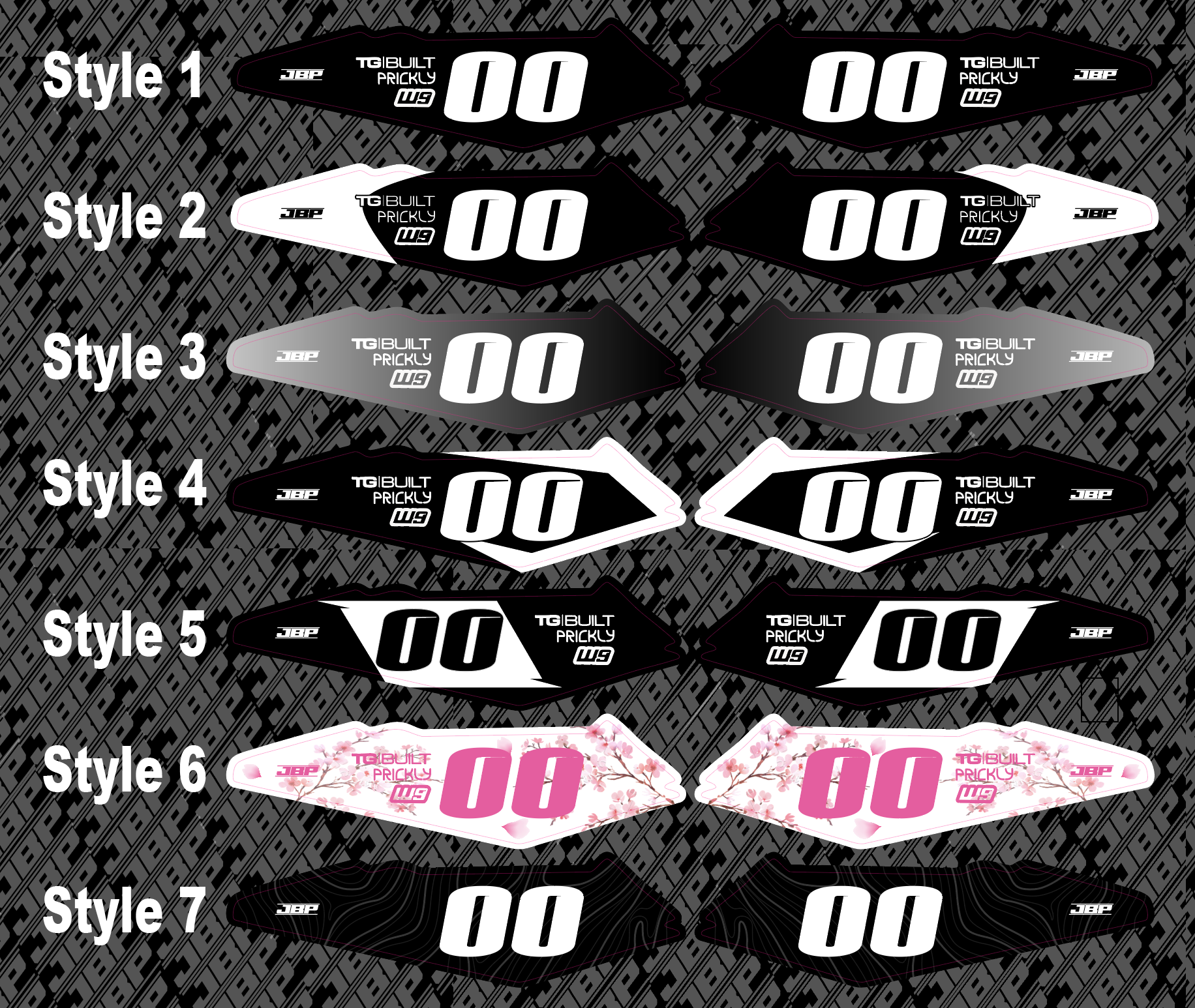 Side Fender E-Bike Decals LBX/Eride Pro JBP