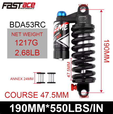 Fastace BDA53RC Rear Shock Ride or Die R&D