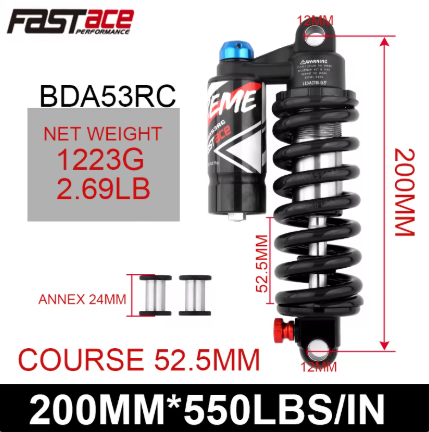 Fastace BDA53RC Rear Shock Ride or Die R&D