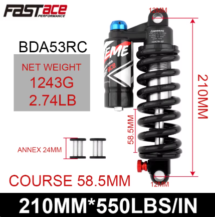 Fastace BDA53RC Rear Shock Ride or Die R&D