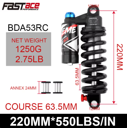 Fastace BDA53RC Rear Shock Ride or Die R&D