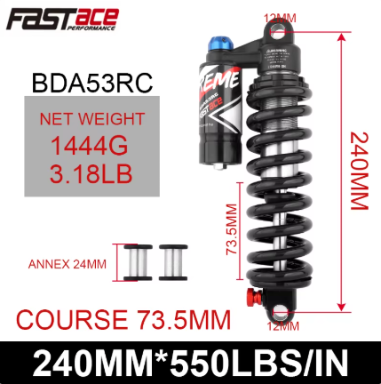Fastace BDA53RC Rear Shock Ride or Die R&D