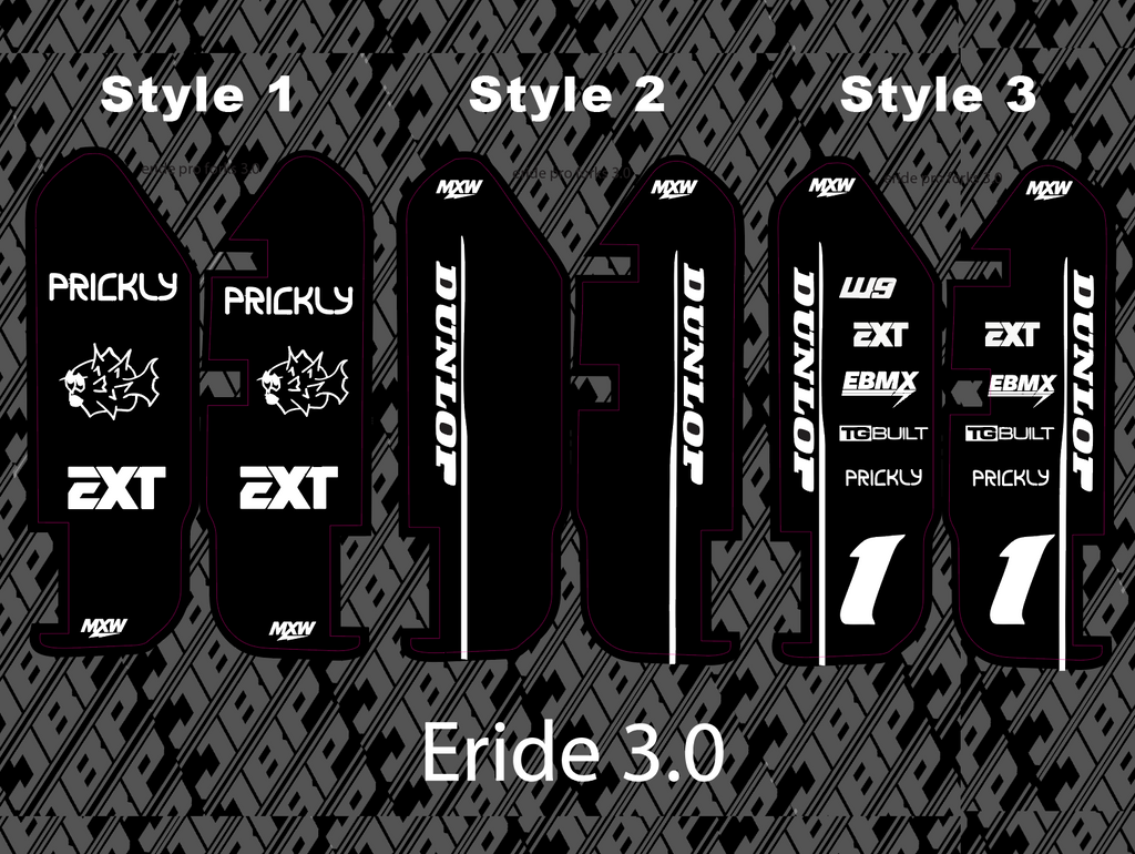 Eride 3.0 Fork Guard Decals JBP