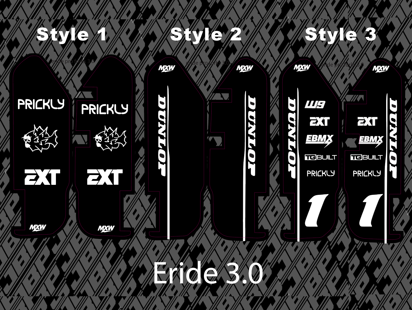 Eride 3.0 Fork Guard Decals JBP