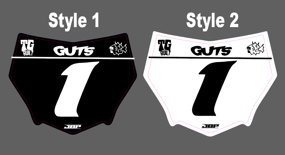 Motocuts Race Front Plate Decal JBP