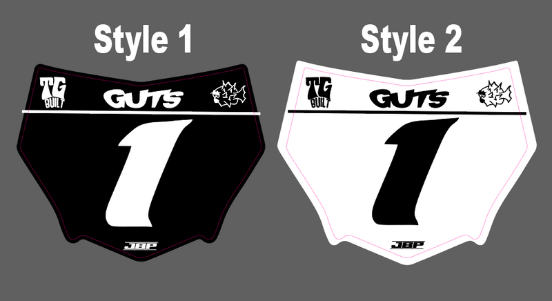Motocuts Race Front Plate Decal JBP