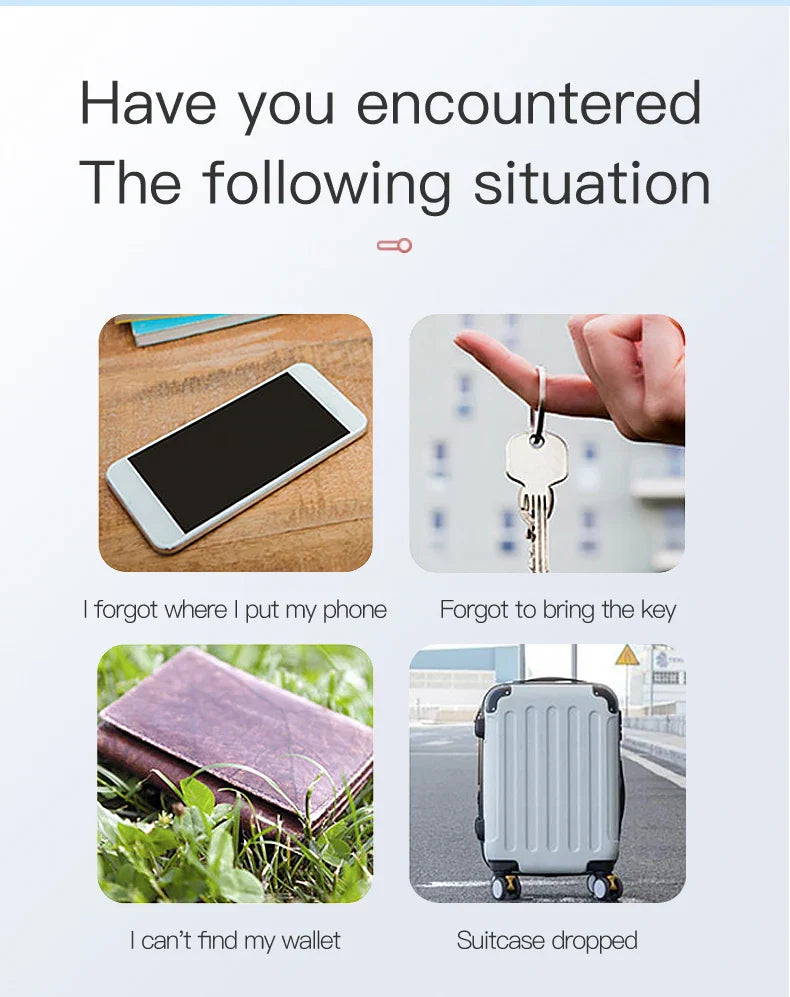 Mini GPS Locator AntiLost Alarm Wallet Keychain Smart Tag Bluetooth-Compatible Tracer Keychain Dog Pet Child Tracker Key Finder LUNDY'S