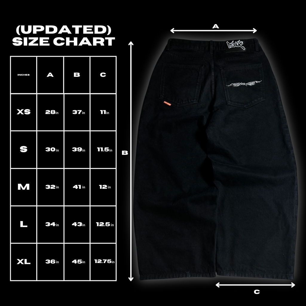 Peak Baggy Jeans - Black Peak