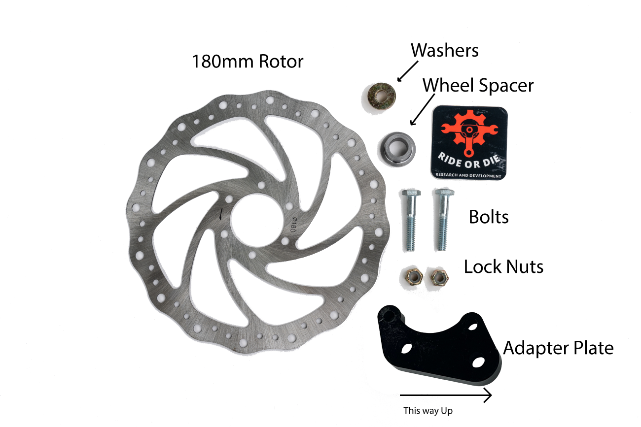 Brake Adapter Kit for Stock Brakes to RnD Forks Ride or Die R&D