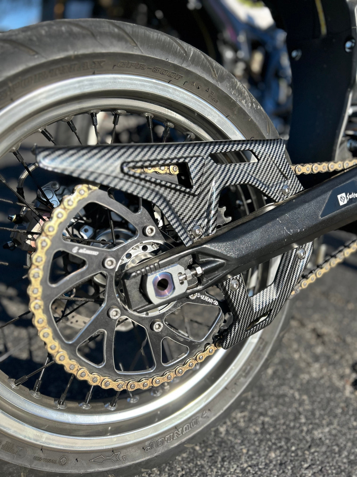 Surron Ultra Bee Lower Chain Guard - Carbon EV Warehouse