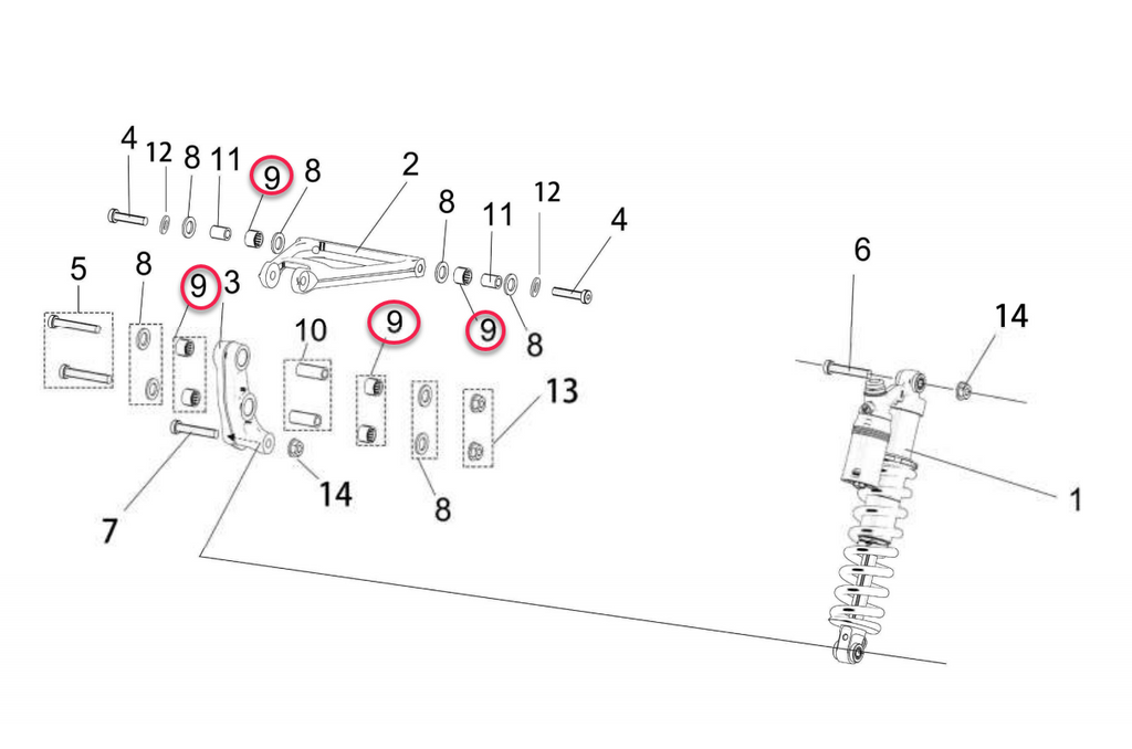 Bearing Kit | Suspension Linkage | Surron LBX eDirtyBike