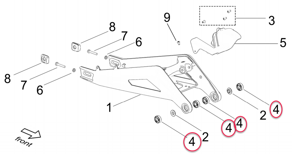 Bearing Kit | Swingarm | Surron LBX | E Ride Pro S and 2.0 eDirtyBike