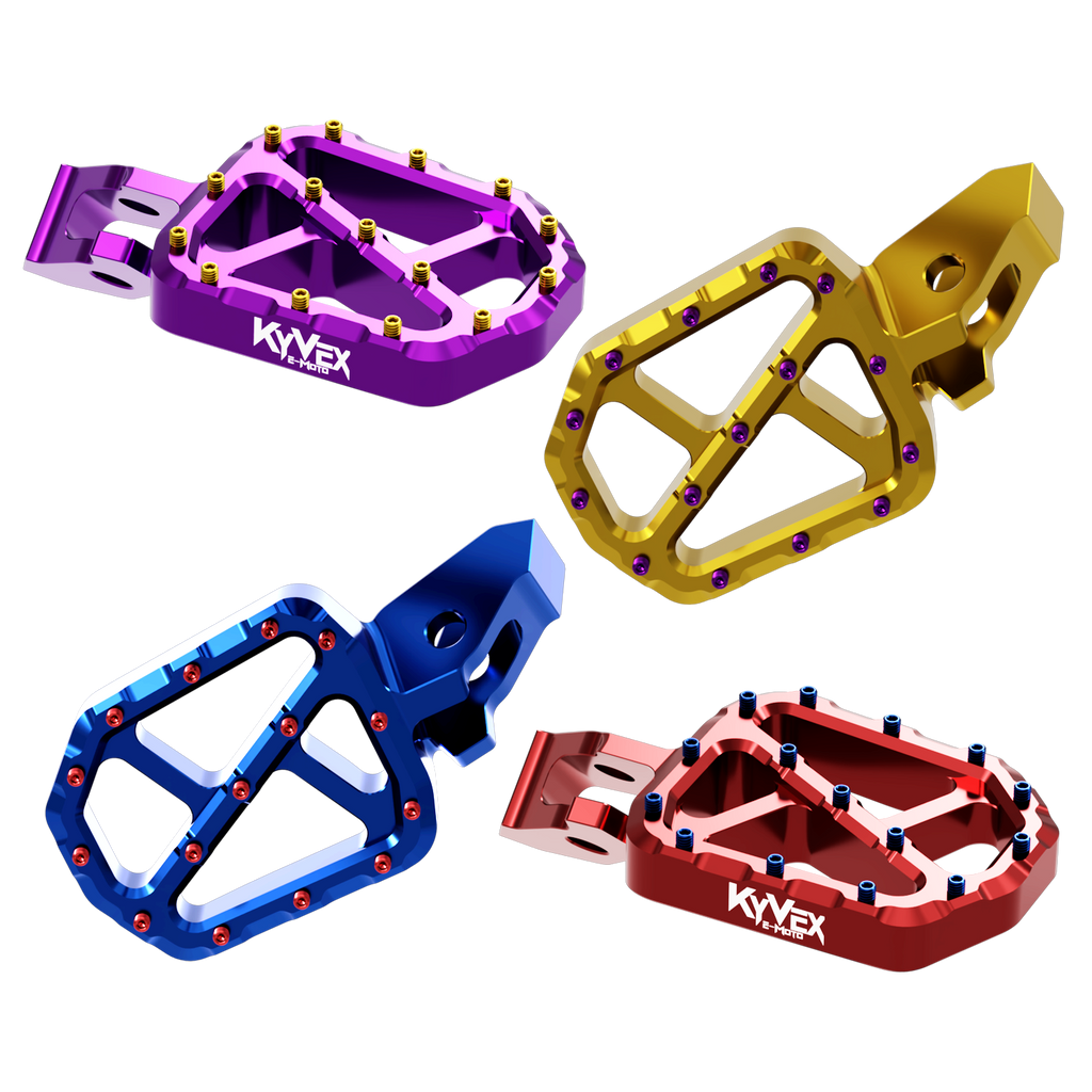 KyVex Billet Wide Foot Pegs - Ultra Bee Compatible KyVex Moto