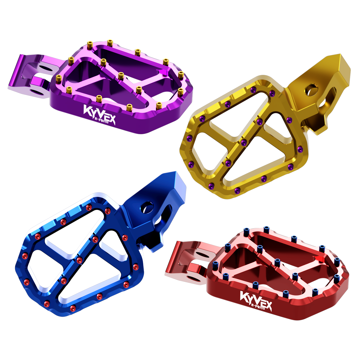 KyVex Billet Wide Foot Pegs - Ultra Bee Compatible KyVex Moto