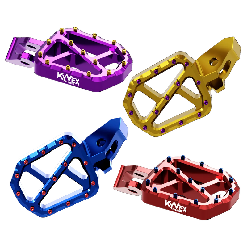 KyVex Billet Wide Foot Pegs - Ultra Bee Compatible KyVex Moto
