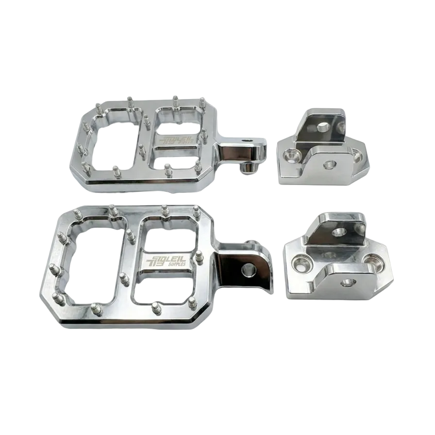 Upgraded CNC Pegs — Black , Chrome with Silver or Jet Blue Spikes Soleil Supplies