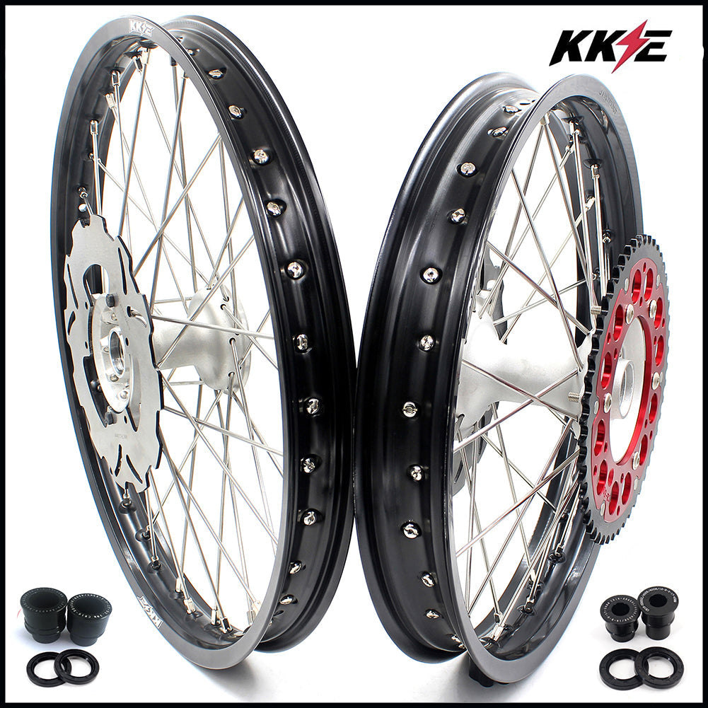 KKE 21" 19" Casting Wheels Rims Set For HONDA CR125R 1995-1997 CR250R 1995-1996 CR500R 1995-2001 KKE Racing