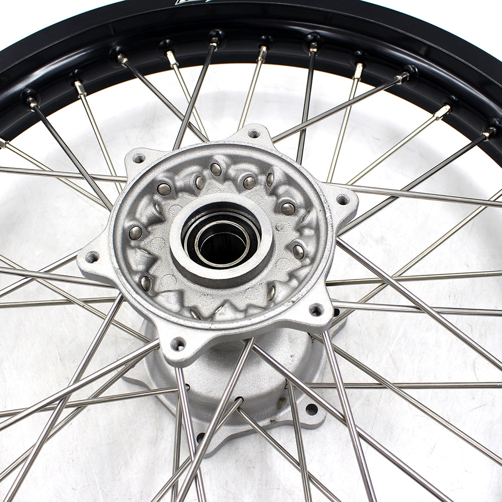 KKE 19*2.15 Cast Rear Wheel Rim For Yamaha YZ125 YZ250 YZ250F YZ450F Silver KKE Racing