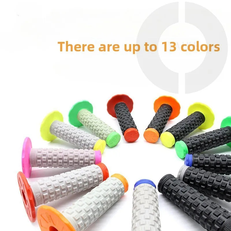 7/8" (22mm) Motorcycle Handlebar Grips – Soft Rubber Pillow Top Dirt Bike Grips for MX, Motocross, Enduro & Off-Road Motorcycles Emoto Supply