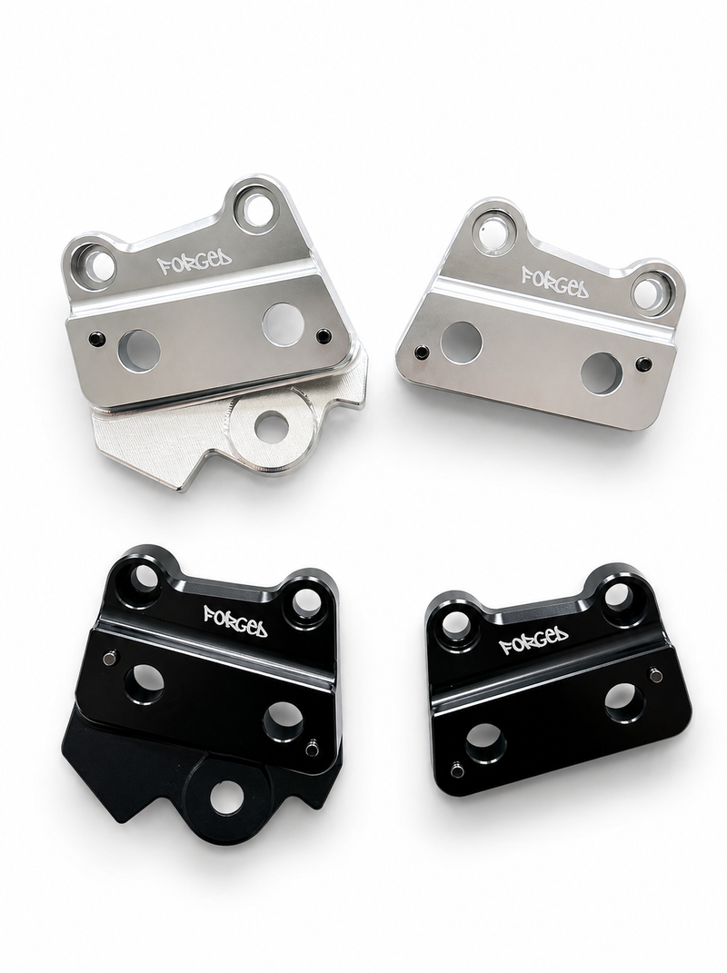 Talaria XXX Metal Foot Peg Brackets | CNC Upgrade Mounts (Black & Chrome) Forged Racing