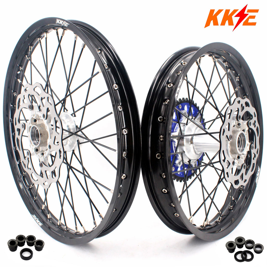 KKE 21/18 New Generation Cast Hub Billet Wheels Fit For KTM EXC XC-W XCF-W EXC-F 2003-2025 Black Spokes KKE Racing