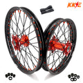 KKE 21" 18" Cast Enduro Wheels For KTM EXC EXC-F EXC-E 2003-2025 Black Spokes KKE Racing