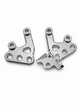Chrome Silver Foot Peg Brackets for Sur-Ron Light Bee X & E-Ride Pro – Heavy Duty Upgrade Forged Racing