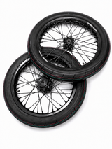 Surron Light Bee X / E-Ride Pro Supermoto Wheelset (Thick/Wide) - Chrome Silver / Gloss Black Forged Racing