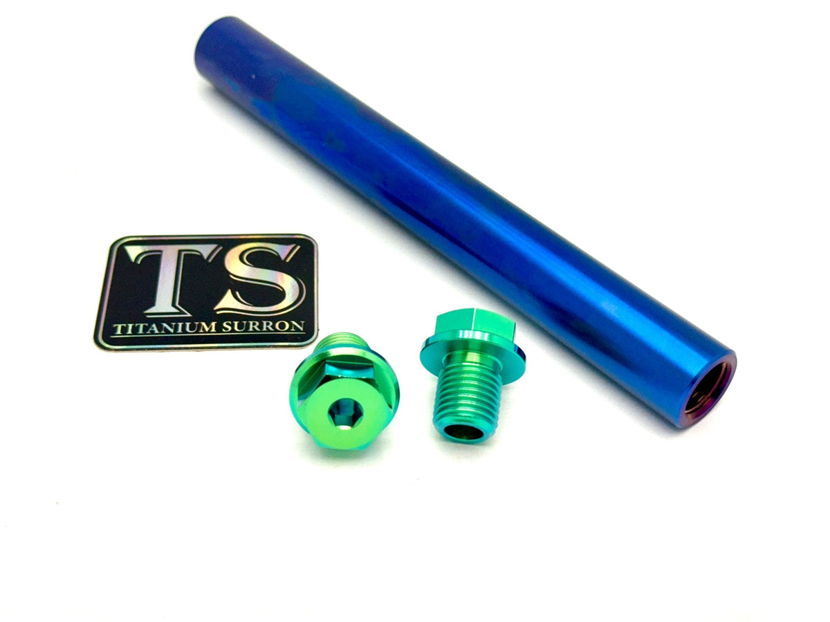 FastAce Fork Titanium Axle and Two Axle Bolts (3 Pieces) - Riot Racing
