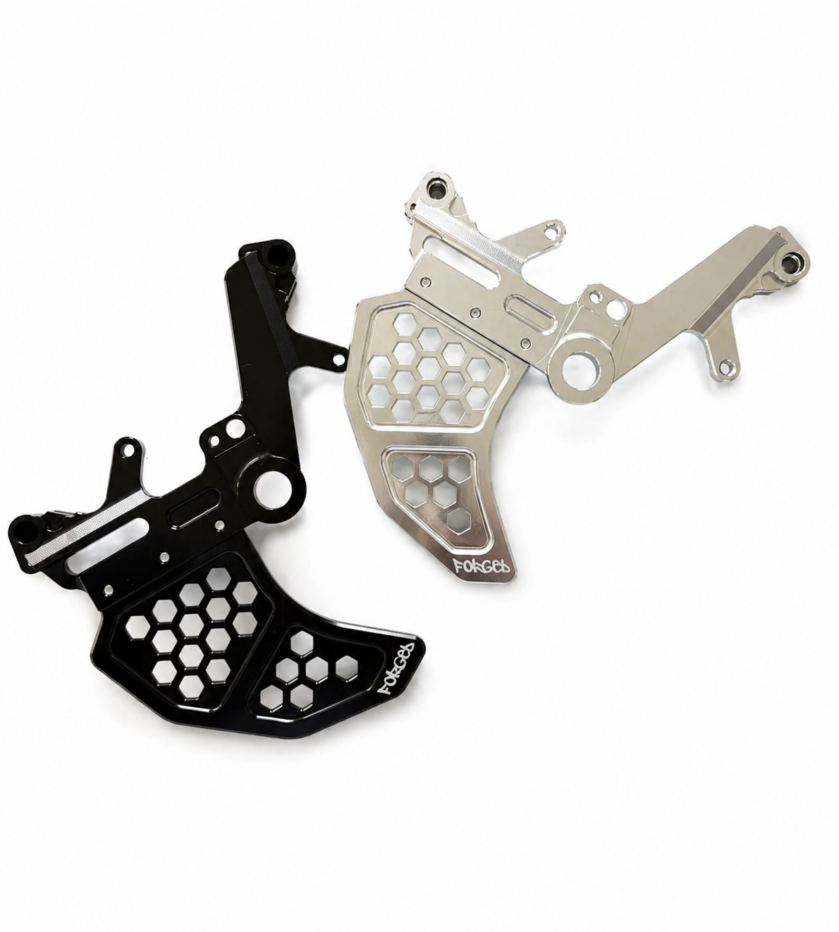 Surron Ultra Bee Dual Caliper Mount | CNC Metal Brake Upgrade w/ Rotor Guard Forged Racing
