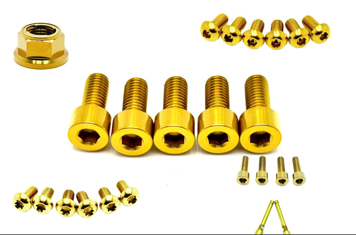 Titanium Front and Rear Wheel Bolt Kit - Riot Racing