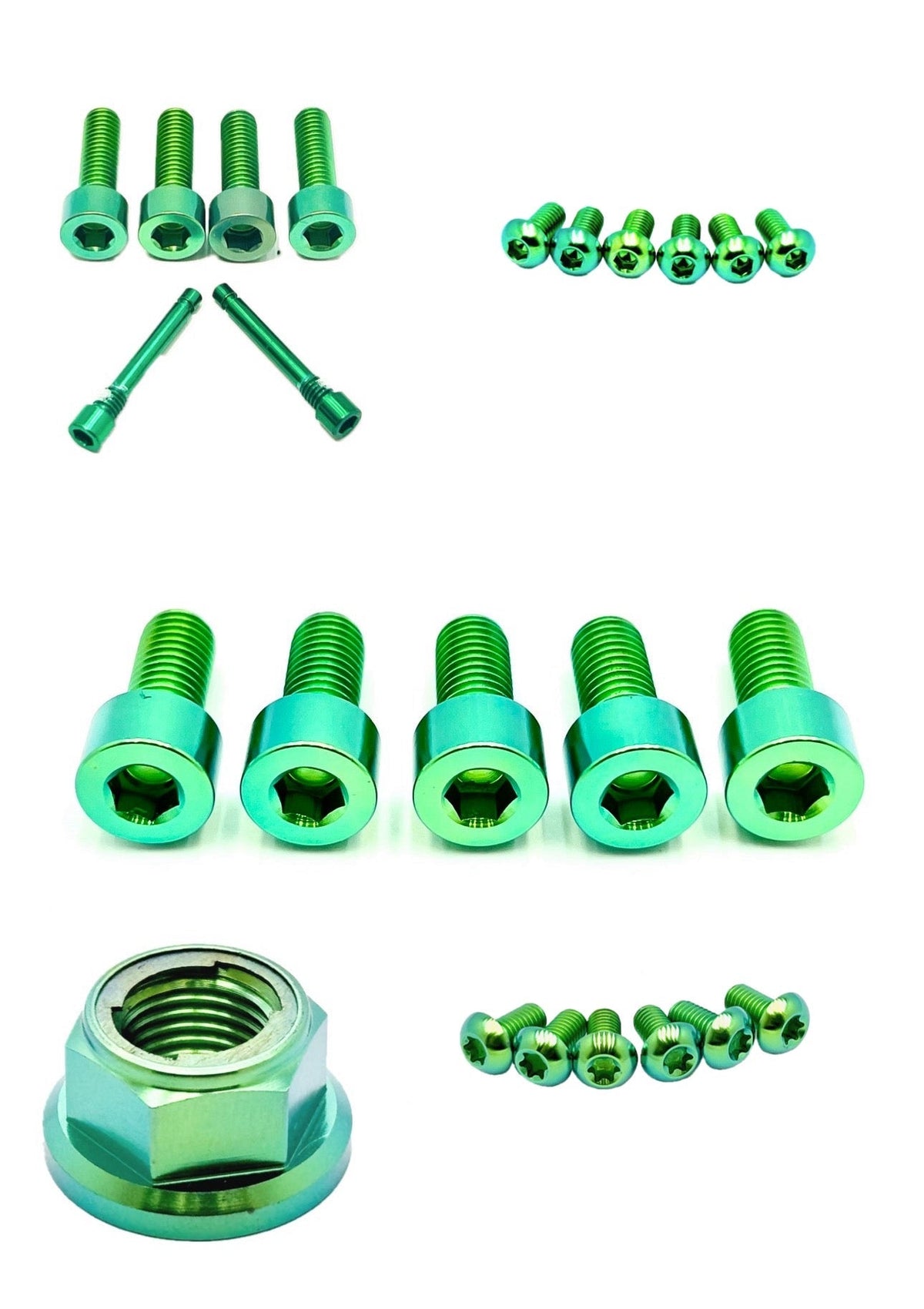 Titanium Front and Rear Wheel Bolt Kit - Riot Racing